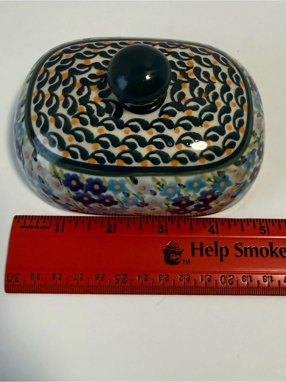 Polish Pottery Replacement Lid 1393 Unikat Heart to Heart Art-118 Signed⁠